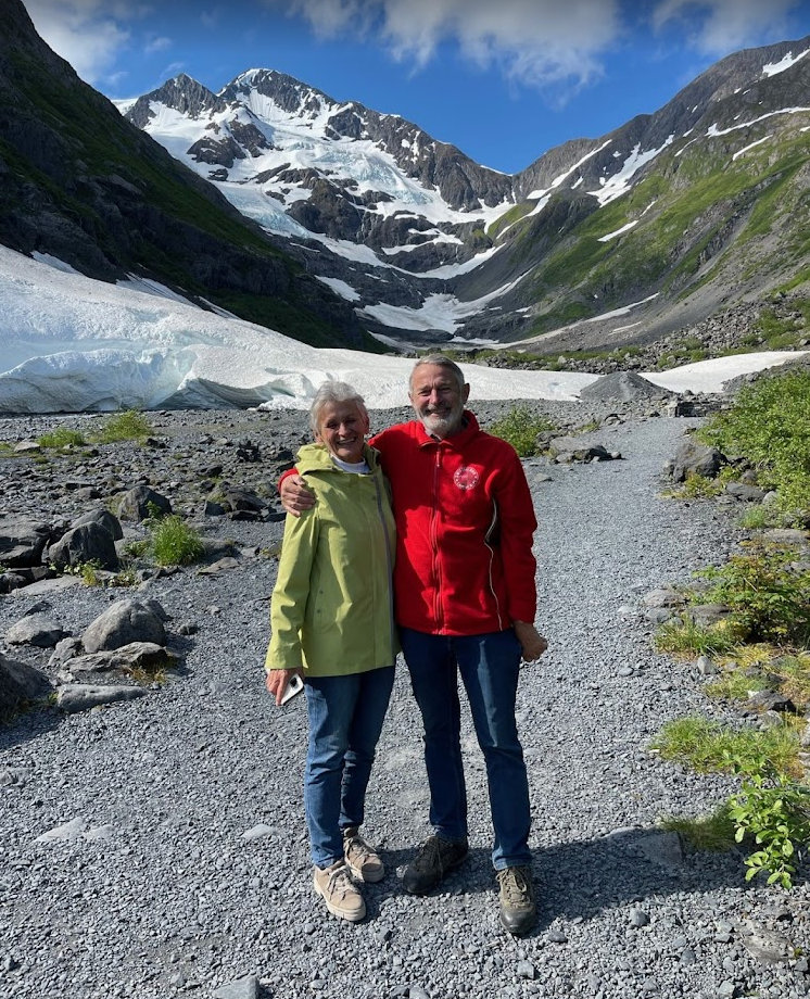 Guests on the Byron Glacier trail